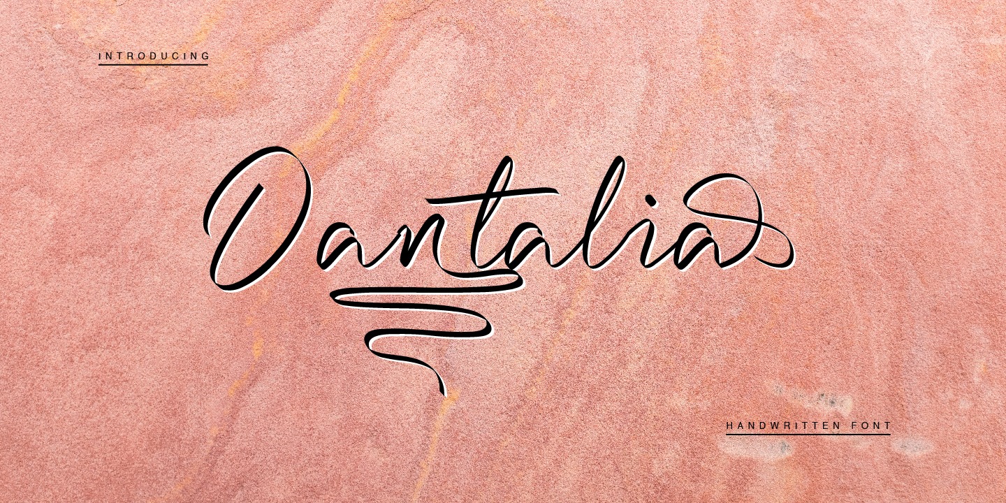 Пример шрифта Dantalia #1